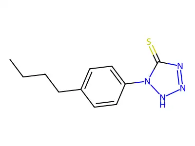 1-(4-butylphenyl)-1H-1,2,3,4-tetrazole-5-thiol structure