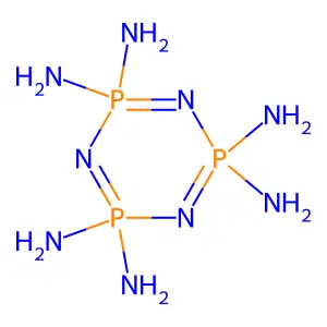 2,2,4,4,6,6-Hexaamino-2,2,4,4,6,6-hexahydro-1,3,5,2,4,6-triazatriphosphorine structure