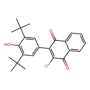 2-Chloro-3-(3,5-DI-tert-butyl-4-hydroxy-phenyl)-(1,4)naphthoquinone structure
