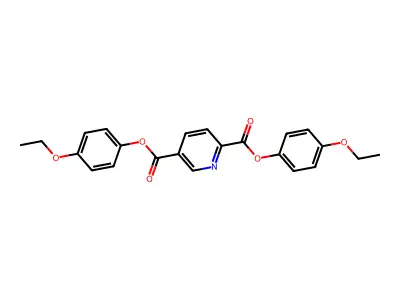 Bis(4-ethoxyphenyl) pyridine-2,5-dicarboxylate structure
