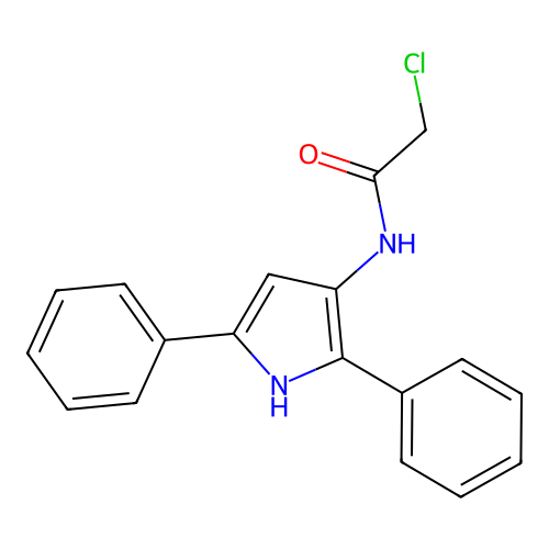 2-chloro-N-(2,5-diphenyl-1H-pyrrol-3-yl)acetamide structure