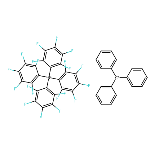 Triphenylmethylium tetrakis(pentafluorophenyl)borate structure