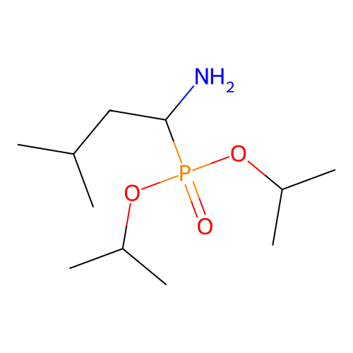 1-Di(propan-2-yloxy)phosphoryl-3-methylbutan-1-amine structure