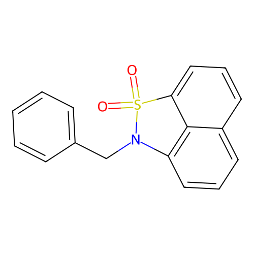 2-benzyl-2H-naphtho[1,8-cd]isothiazole 1,1-dioxide structure