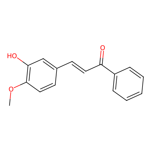 (E)-3-Hydroxy-4-methoxychalcone structure