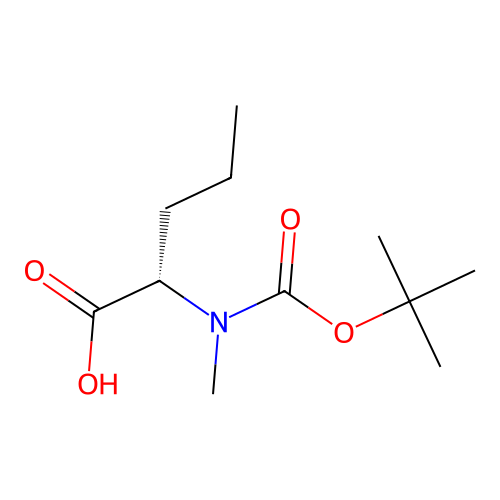 (S)-2-((tert-Butoxycarbonyl)(methyl)amino)pentanoic acid structure