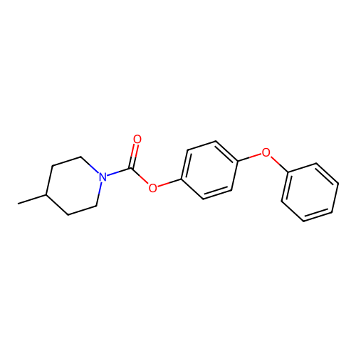 1-Piperidinecarboxylic acid, 4-methyl-, 4-phenoxyphenyl ester structure