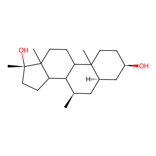 7-alpha,17-alpha-Dimethyl-5-beta-Androstane-3-alpha,17-beta-diol structure