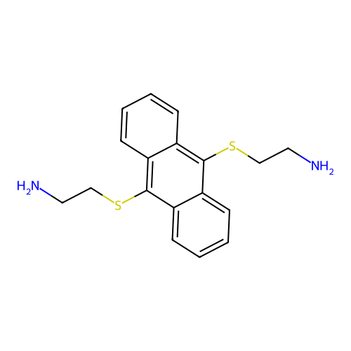 2,2'-(Anthracene-9,10-diyldisulfanediyl)diethanamine structure