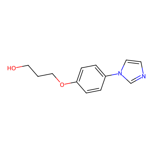 3-[4-(1H-imidazol-1-yl)phenoxy]propanol structure