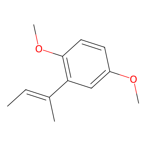 2-[(E)-but-2-en-2-yl]-1,4-dimethoxybenzene structure