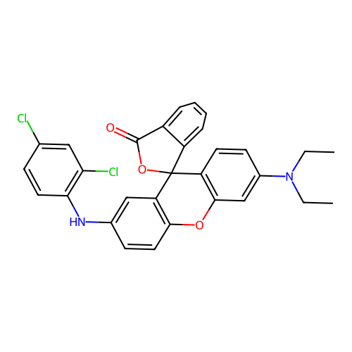 2'-[(2,4-dichlorophenyl)amino]-6'-(diethylamino)-3H-spiro[2-benzofuran-1,9'-xanthen]-3-one structure