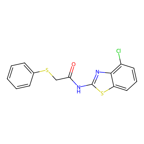 N-(4-chlorobenzo[d]thiazol-2-yl)-2-(phenylthio)acetamide structure