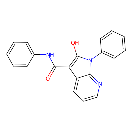 1h-Pyrrolo[2,3-b]pyridine-3-carboxamide,2-hydroxy-n,1-diphenyl- structure