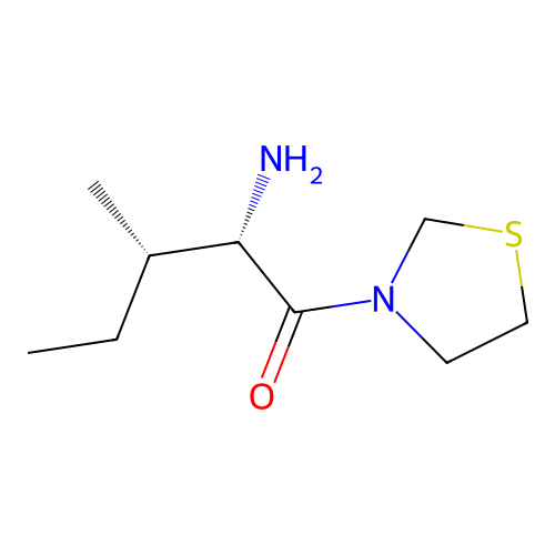 1-Pentanone, 2-amino-3-methyl-1-(3-thiazolidinyl)-, (2S,3S)- structure