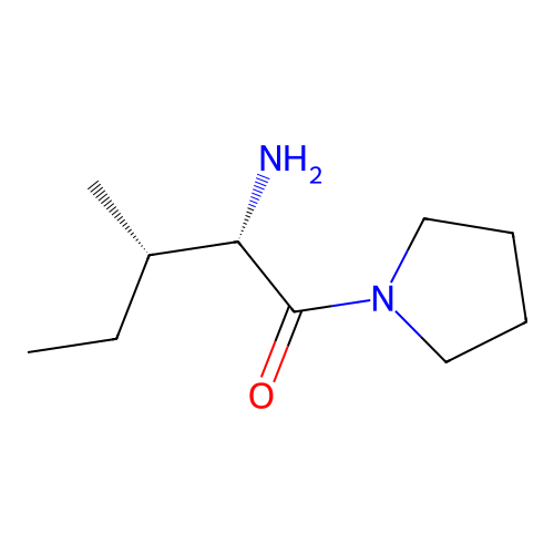 (2S,3S)-2-amino-3-methyl-1-(pyrrolidin-1-yl)pentan-1-one structure