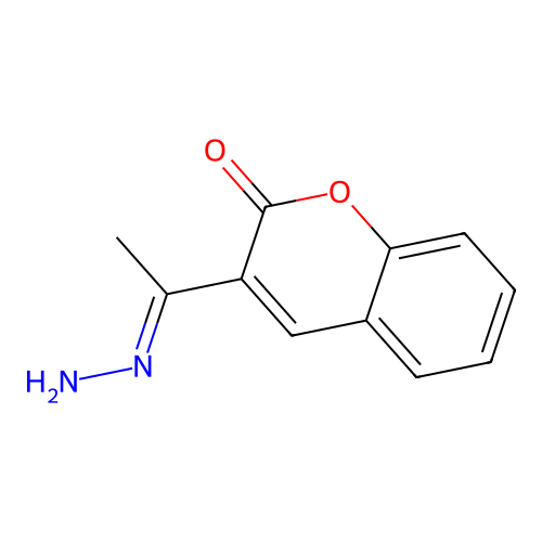 3-Ethanehydrazonoylchromen-2-one structure