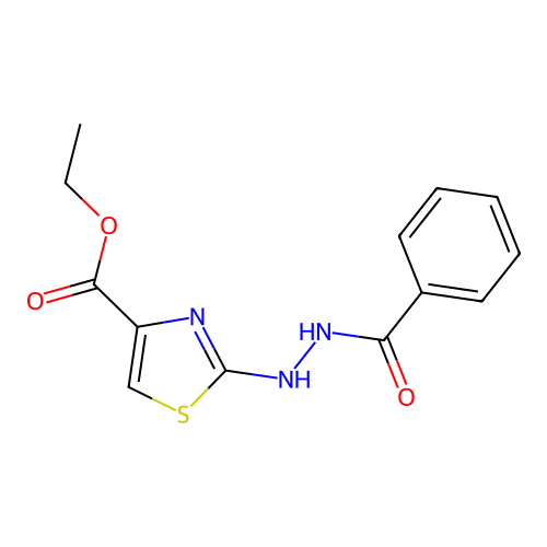 Ethyl 2-(2-benzoylhydrazino)-1,3-thiazole-4-carboxylate structure