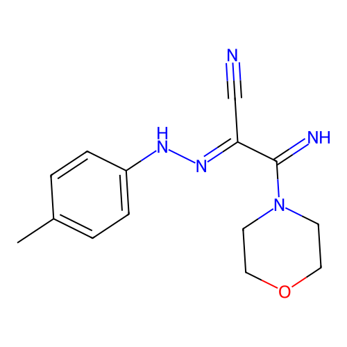3-Imino-3-morpholin-4-yl-2-(p-tolyl-hydrazono)-propionitrile structure