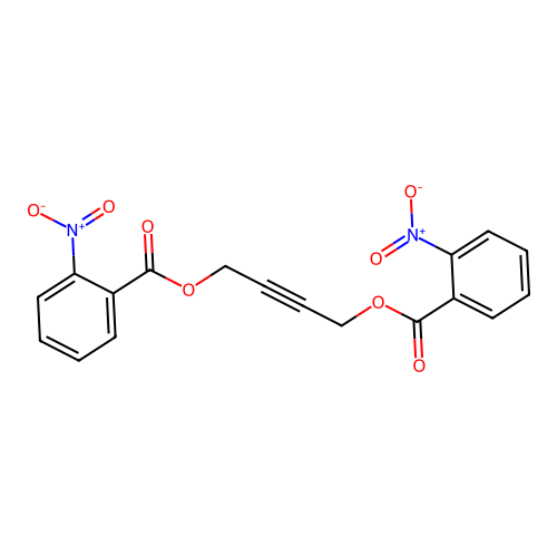 But-2-yne-1,4-diyl bis(2-nitrobenzoate) structure