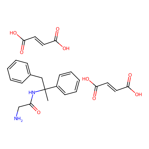Acetamide, 2-amino-N-(1-methyl-1,2-diphenylethyl)-, (+-)-, (E)-2-butenedioate structure