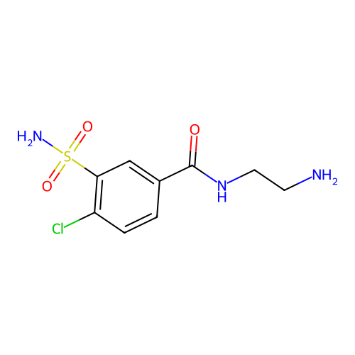N-(2-aminoethyl)-4-chloro-3-sulfamoylbenzamide structure