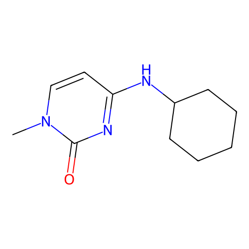 1-Methyl-4-cyclohexylaminocytosine structure