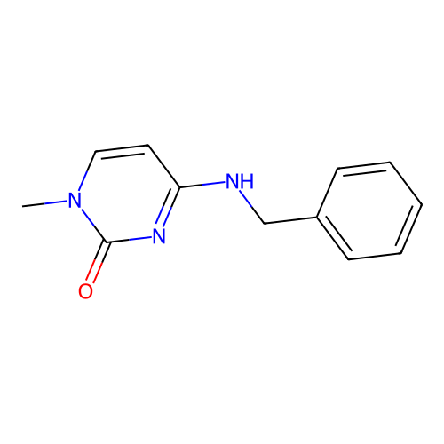 4-Benzylamino-1-methylcytosine structure