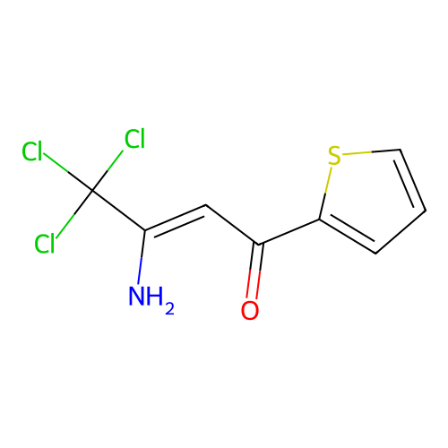 3-Amino-4,4,4-trichloro-1-thiophen-2-ylbut-2-en-1-one structure