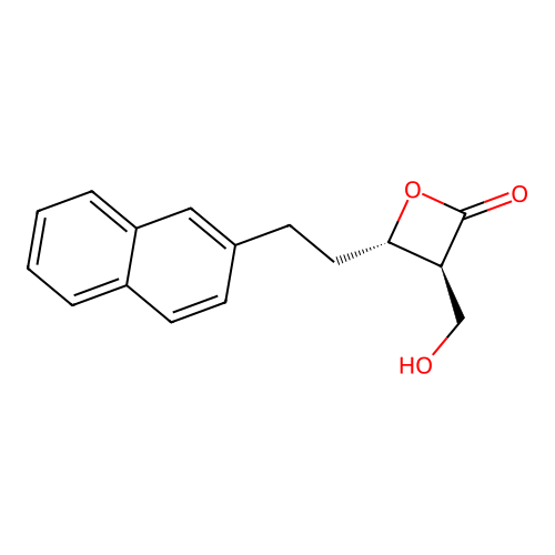(3S,4S)-3-(hydroxymethyl)-4-(2-naphthalen-2-ylethyl)oxetan-2-one structure