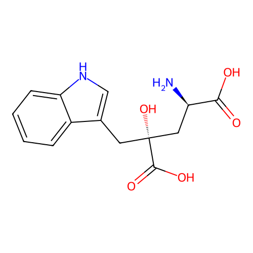 D-Glutamic acid, 4-hydroxy-4-(1H-indol-3-ylmethyl)-, (4R)- structure