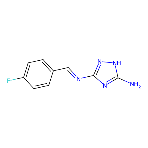N~3~-[(E)-(4-fluorophenyl)methylidene]-1H-1,2,4-triazole-3,5-diamine structure