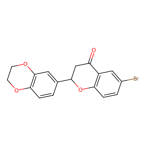 6-Bromo-2-(2,3-dihydrobenzo[b][1,4]dioxin-6-yl)chroman-4-one structure