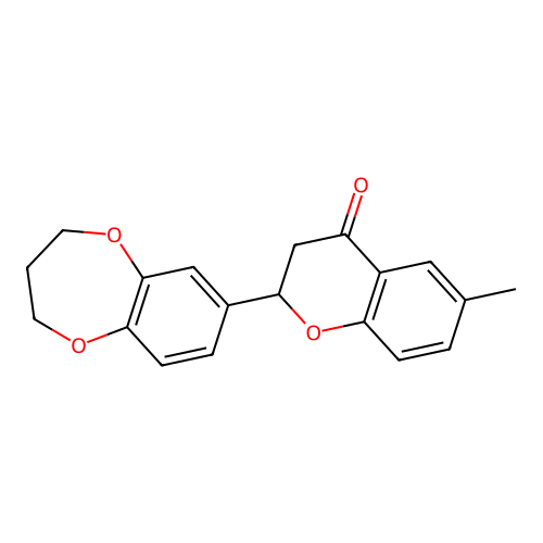 2-(3,4-dihydro-2H-benzo[b][1,4]dioxepin-7-yl)-6-methylchroman-4-one structure
