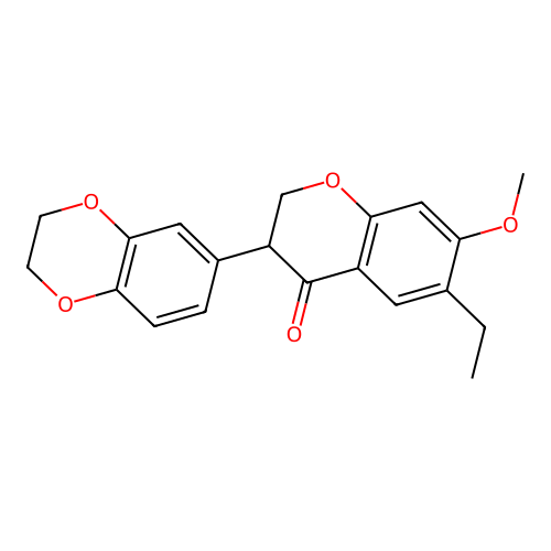 3-(2,3-Dihydrobenzo[b][1,4]dioxin-6-yl)-6-ethyl-7-methoxychroman-4-one structure