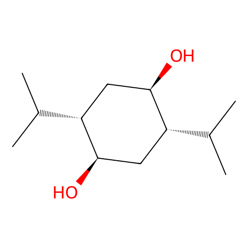 (1R,2S,4R,5S)-2,5-di(propan-2-yl)cyclohexane-1,4-diol structure