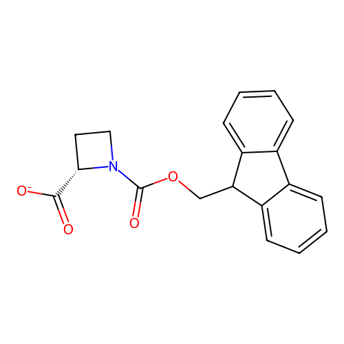 (2S)-1-{[(9H-Fluoren-9-YL)methoxy]carbonyl}azetidine-2-carboxylate structure
