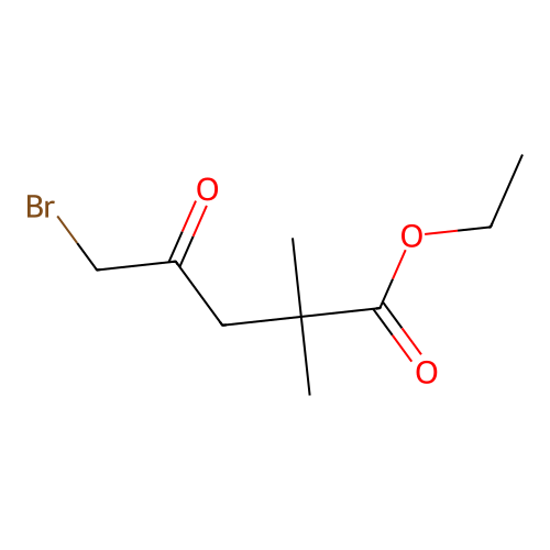 Ethyl 5-bromo-2,2-dimethyl-4-oxopentanoate structure