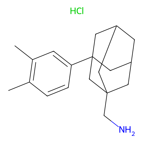 (3-(3,4-Dimethylphenyl)adamantan-1-yl)methanamine hydrochloride structure