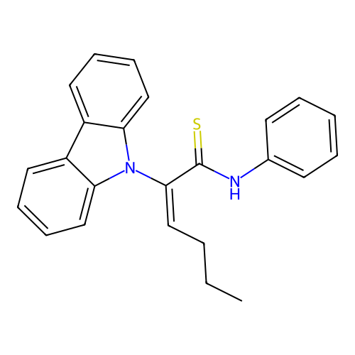 2-(9H-Carbazol-9-yl)-N-phenylhex-2-enethioamide structure