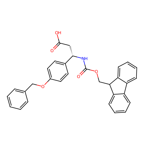 (3S)-3-[4-(benzyloxy)phenyl]-3-({[(9H-fluoren-9-yl)methoxy]carbonyl}amino)propanoic acid structure
