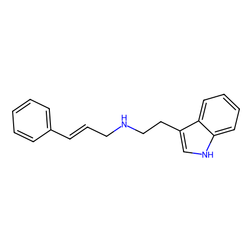 N-cinnamyl-N-[2-(1H-indol-3-yl)ethyl]amine structure