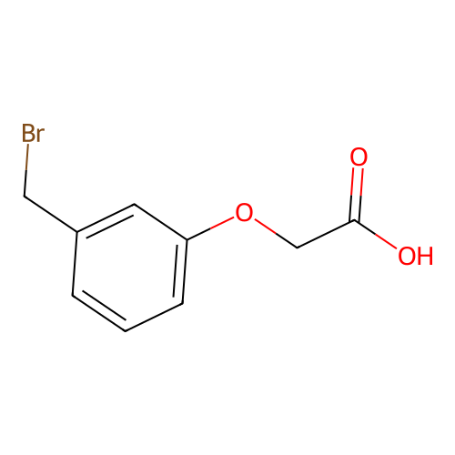 3-(Bromomethyl)phenoxyacetic acid structure