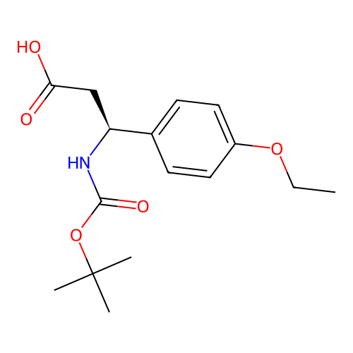 (3S)-3-{[(tert-butoxy)carbonyl]amino}-3-(4-ethoxyphenyl)propanoic acid structure