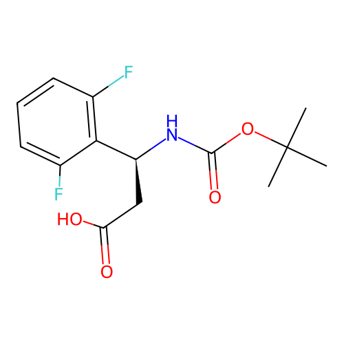 (3S)-3-{[(tert-butoxy)carbonyl]amino}-3-(2,6-difluorophenyl)propanoic acid structure