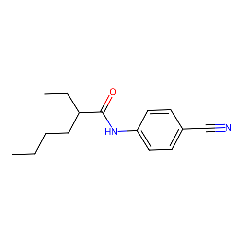 N-(4-cyanophenyl)-2-ethylhexanamide structure