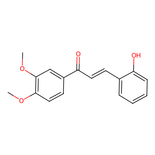 (E)-1-(3,4-dimethoxyphenyl)-3-(2-hydroxyphenyl)prop-2-en-1-one structure