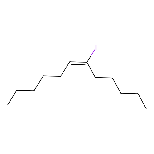 (E)-6-iodododec-6-ene structure