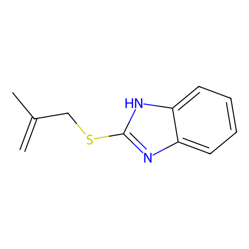 2-(2-Methylprop-2-enylthio)benzimidazole structure