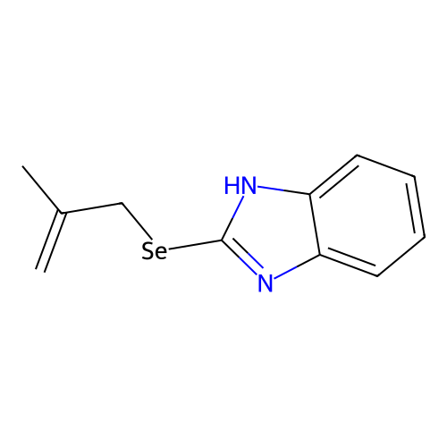 2-[(2-methylprop-2-en-1-yl)selanyl]-1H-benzimidazole structure